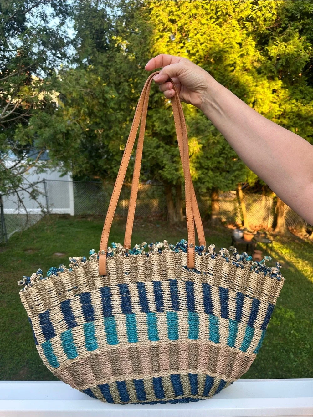 Tory Burch Jute Straw Tote